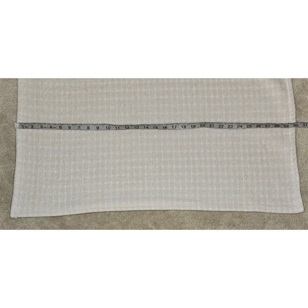 Tahari Baby Pink White Squares Fleece Baby Blanket 30